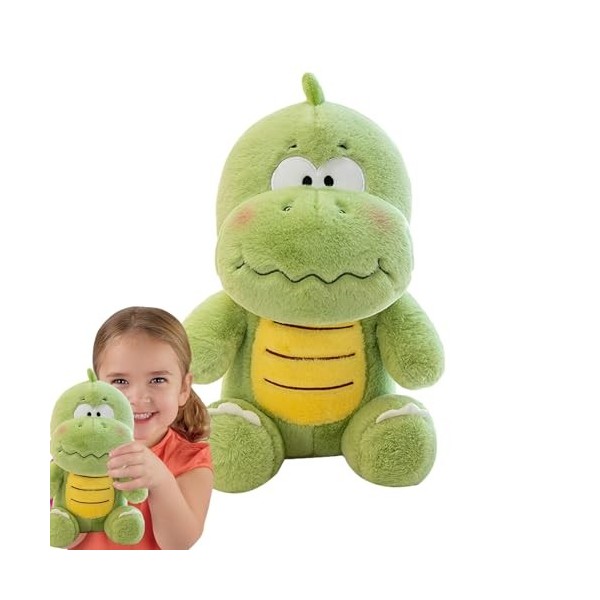 Leryveo Animal en Peluche de Dinosaure,Peluche de Dinosaure en Peluche - Adorable Peluche Dino Vert | Spft Coussin décoratif 