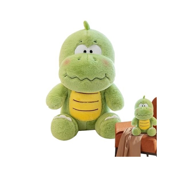 Leryveo Animal en Peluche de Dinosaure,Peluche de Dinosaure en Peluche - Adorable Peluche Dino Vert | Spft Coussin décoratif 