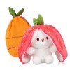 ERINGOGO 4 Pièces Oreiller en Peluche Lapin Poupée en Peluche Oreiller Fraise Trucs Kawaii Poupée Lapin Jouets De Lapin Peluc