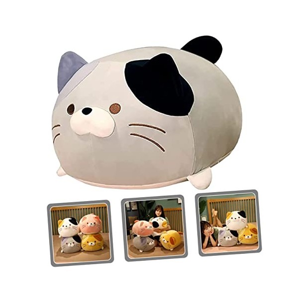 Toyvian 5 Pièces Oreiller Animal en Peluche Chaton Coussin en Peluche Animal Poupée Chat en Peluche Lit Poupée De Chat en Pel