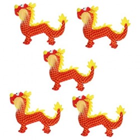 Toyvian 5 Pièces Jouet en Peluche Dragon Peluche Zodiaque Animal en Peluche Animaux Coussins Sculpture De Dragons Peluches De