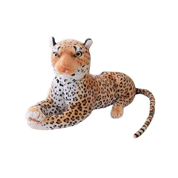 predolo Peluche Animal Doux en Peluche Jouet pour Enfants Cadeaux Décoration de Chambre, imprimé léopard, 75CM