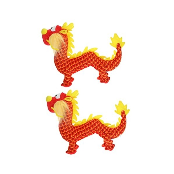 SAFIGLE 5 Pièces Jouet en Peluche Dragon Ornement De Noël en Peluche Sac dargent Décor De Poupée Jouet De Mascotte en Peluch