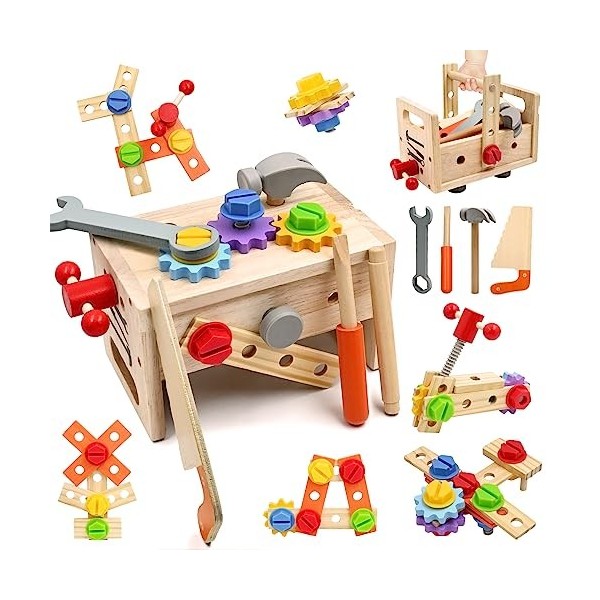 Mémo en bois pour enfant, speelgoed en bois 2 ans, speelgoed Montessori 2  ans, jeux