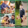 Jouet en Bois Outil pour Enfant 2 Ans, DIY 29 Pièces Jeux en Bois pour Enfants Avec Boîte à Outils, Montessori Educatifs Parc