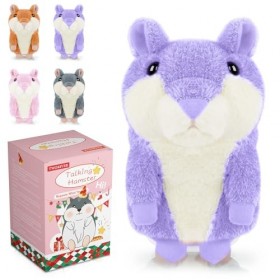 TWORIVER Hamster parlant répète ce que vous dites, jouet amusant pour enfants et tout-petits de 2, 3, 4, 5, 6 ans, fille, gar