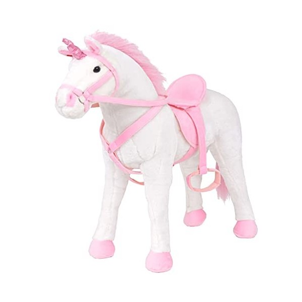 Toshilian Peluche Géante, Jouet danimaux en Peluche Jouet Enfant Jouet en Peluche Licorne Blanc et Rose XXL