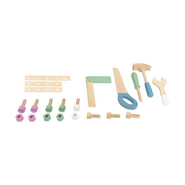 Small Foot 11376 Établi Scanline Compact, Établi pour Enfants en Bois Fsc, avec Outils et Accessoires