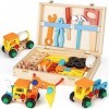 Vanplay Jouet Enfant 3 Ans Outils Enfant Jouet en Bois Boite a Outils Enfant Jeux Educatif Enfant 3 4 5 Ans Garçon Fille Cade