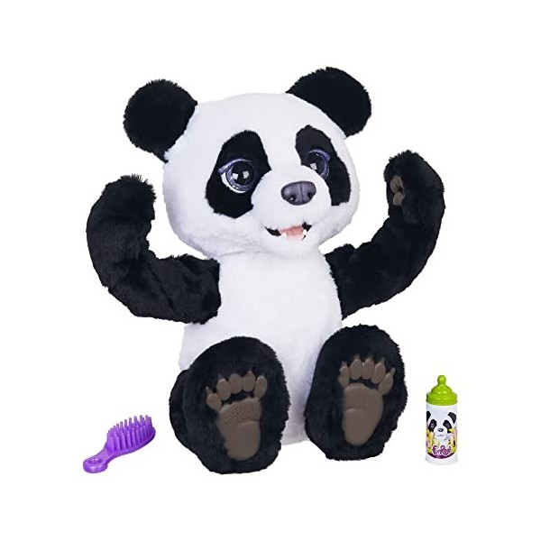 FurReal Friends - Peluche Interactive Cubby - Plum, le Panda Curieux - Version française