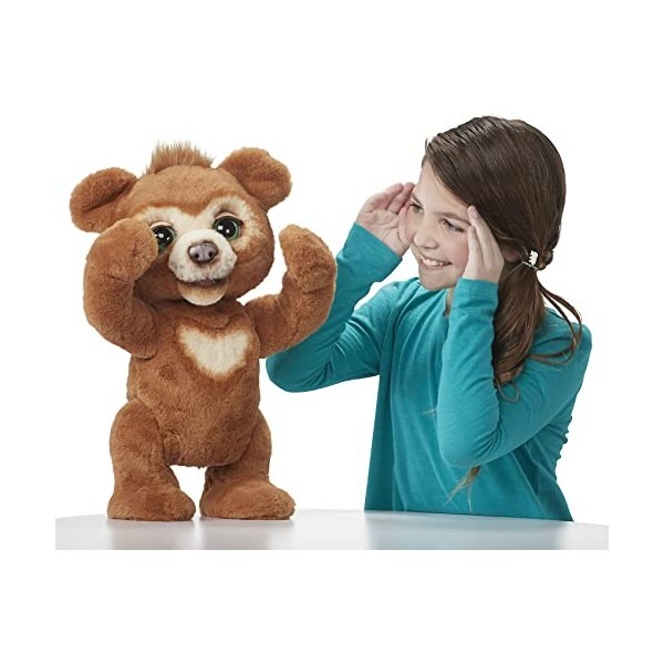 Furreal Friends E4591EP5, Peluche Interactive Cubby, lours Curieux Multicolore