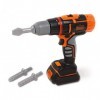 Smoby - BLACK+DECKER - Perceuse Visseuse Electronique - Jouet Bricolage Enfant - 2 Vitesses - Piles Incluses - 360197