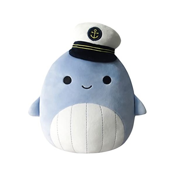 Squishmallows 8-Inch Samir Blue Whale with Sailor Hat - Little Ultrasoft Official Kelly Toy Plush