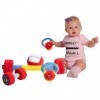 WOD Toys® Jouet de fitness en peluche pour bébé avec hochet et sons sensoriels – Sûr, doux et durable, exercice et haltérophi
