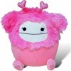 Squishmallow Kellytoy Caparinne Bigfoot Peluche rose vif portant un bandeau cœur pailleté rose vif – 2023 Saint-Valentin Squa