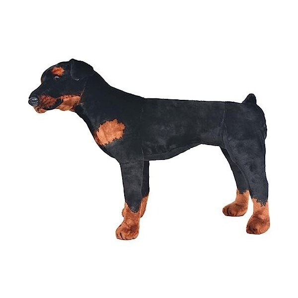 Toshilian Peluche Géante, Jouet danimaux en Peluche Jouet Enfant Jouet en Peluche Chien de Race Rottweiler Marron et Noir XX