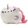 Gund - Peluche Super Pusheen Licorne, 4060608, Blanc/Multicolore, Taille 30