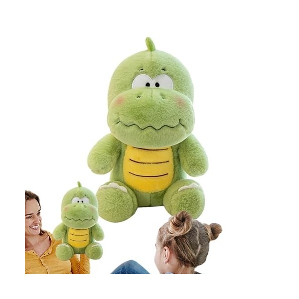 lembrd Peluche Dinosaure en Peluche, Peluche Dinosaure - Mignon Animal en Peluche Dino Vert,Spft Coussin décoratif pour la Ma