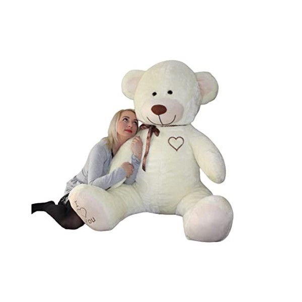 Nounours en peluche énorme, Jouet doux, Cadeaux enfant, Teddy Bear 190cm couleur: creme 