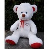 Nounours en peluche énorme, Jouet doux, Cadeaux enfant, Teddy Bear 190cm couleur: blanc-rouge-b 