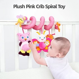 Jollybaby Jouets en peluche à suspendre pour siège de voiture, landau, berceau, boîte à musique, hochets, couineur pour bébés