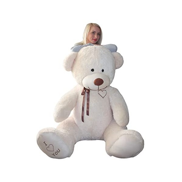 Nounours en peluche énorme, Jouet doux, Cadeaux enfant, Teddy Bear 190cm couleur: creme-b 