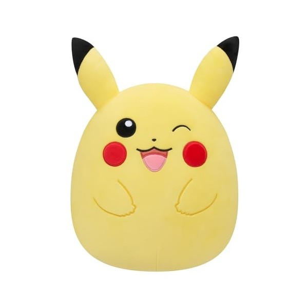 Bandai - Pokémon -  Peluche Squishmallows 50 cm - Pikachu - Grande Peluche Ultra-Douce - JWS00050