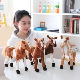 Simulation Cheval Peluche Jouets Mignon Animal Zèbre Poupée Doux Noir Blanc Cheval Jouet Enfants Cadeau D’Anniversaire 85cm 4
