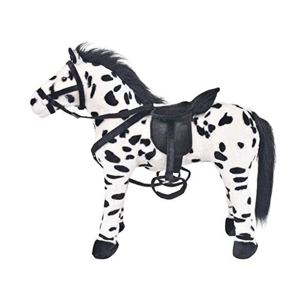 Toshilian Peluche Géante, Jouet danimaux en Peluche Jouet Enfant Jouet en Peluche Cheval Noir et Blanc XXL