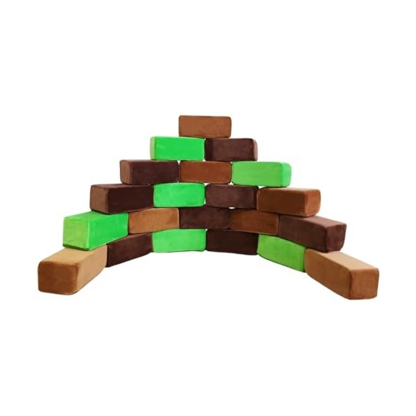 Peluche Mousse Blocs - Construire et Empiler Jouets de pépinière pour Les Tout-Petits Garçons Filles, Doux et Lisse, Apprenti