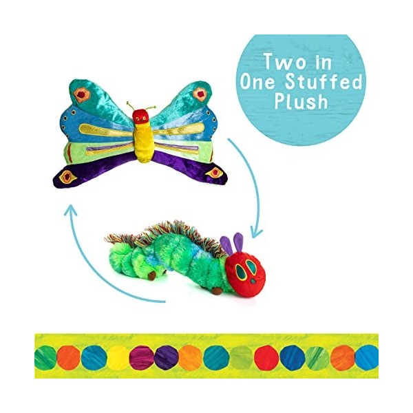 Kids Preferred The World of Eric Carle: The Very Hungry Caterpillar Reversible Caterpillar/Butterfly Plush by Kids Preferred 