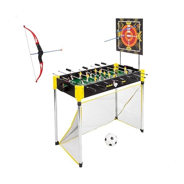 COLORBABY CB Games, Table multijeux 5 en 1, Football, Football, Ping-Pong, Hockey, Tir à larc, 92 x 41 x 61 cm, Baby-Foot po