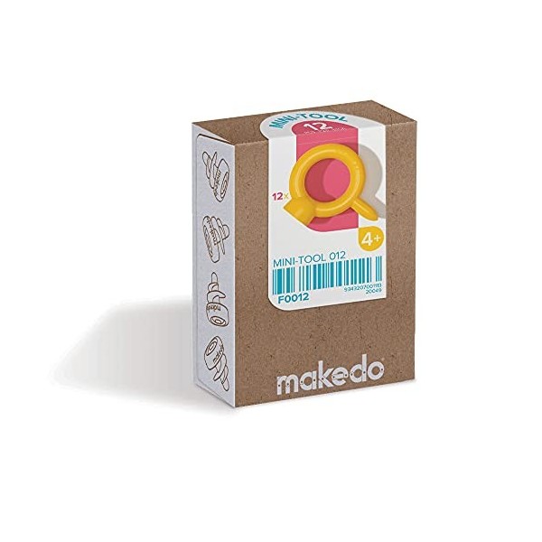 Makedo Mini-Tool 012 | Kit d’Extenstion pour Construction en Carton Recyclé 12 Mini-Tool | Jouet dapprentissage STEM + Ste