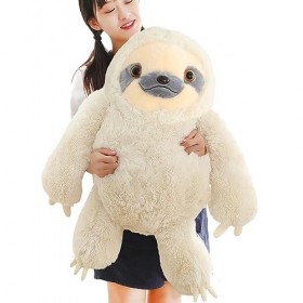 Winsterch Peluche - Paresseux Animaux en Peluche Enfants Jouet en Peluche Beige, 70cm 