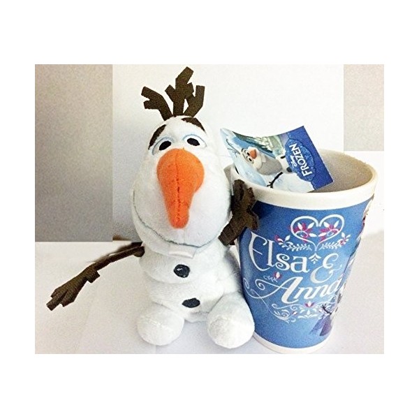 Disney La Reine des neiges OLAF Ensemble de tasses en peluche 17,8 cm 2 – Elsa et Anna