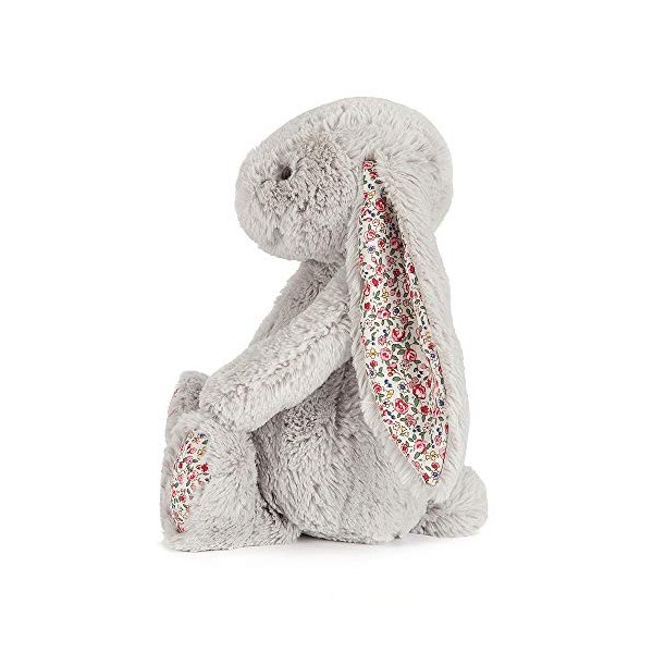 Jellycat Lapin gris Blossom Silver Bunny Medium - Hauteur 31 cm