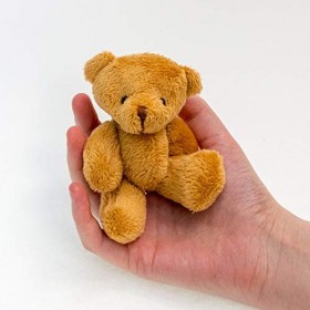 Lot de 10 ours en peluche marron et 10 blancs 12 cm