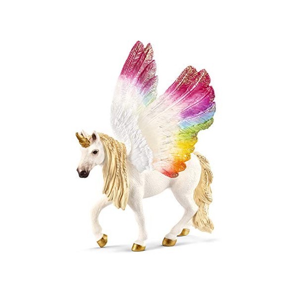 Schleich 70576 Licorne ailée Arc-en-Ciel, dès 5 Ans, bayala®® - Figurine, 12,6 x 12,1 x 15,2 cm