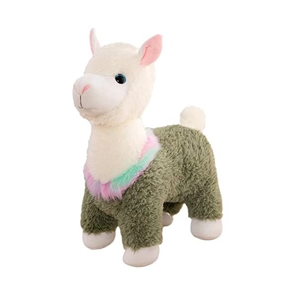 LSQXSS Poupée alpaga simulée, Peluches Douces alpaga avec Membres, Peluche à Poils Longs, Peluche pelucheuse avec Rembourrage