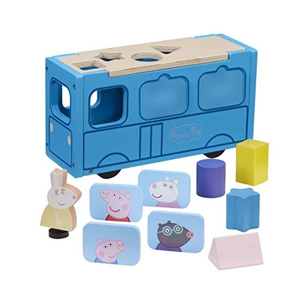 Peppa Pig Houten Schoolbus/Vormenstoof