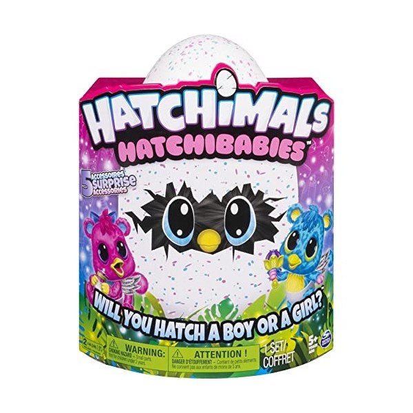 Hatchimals - 6044072 - Peluche Interactive Surprise Jeu Enfant HatchiBabies Cheetree, Multicolore