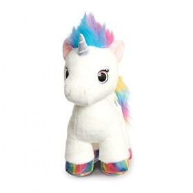 AURORA, 61415, Sparkle Tales Eldora Licorne, 30,5 cm, Peluche, Blanc, Arc-en-Ciel