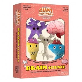 GIANTmicrobes Coffret cadeau sur le thème de la science du cerveau – Apprenez les neurosciences avec ce lot de 5 porte-clés e