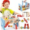 Woodman Jouet en Bois Montessori 3 Ans Outils Enfant Boite a Outil Jeux Educatif Jouet Enfant Cadeau Noël pour Enfant 3 4 5 6