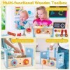 Woodman Jouet en Bois Montessori 3 Ans Outils Enfant Boite a Outil Jeux Educatif Jouet Enfant Cadeau Noël pour Enfant 3 4 5 6