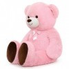 Tezituor Grand ours en peluche rose géant de 104,1 cm pour petite amie, épouse, enfants, cadeau pour Noël, Saint-Valentin, an