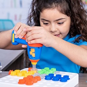 Boîte à outils Design & Drill de Learning Resources, kit d’outils de construction STEM pour enfants, à partir de 3&nbsp;ans
