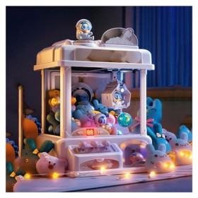 HAZARA Machine Attrape Bonbon Machine à Sucreries avec 25 Peluches,20 Gashapons Machine à Sucreries Machine Attrape Bonbon Ca