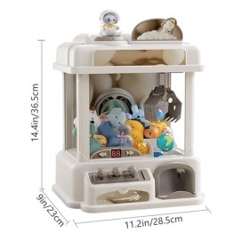 HAZARA Machine Attrape Bonbon Machine à Sucreries avec 25 Peluches,20 Gashapons Machine à Sucreries Machine Attrape Bonbon Ca