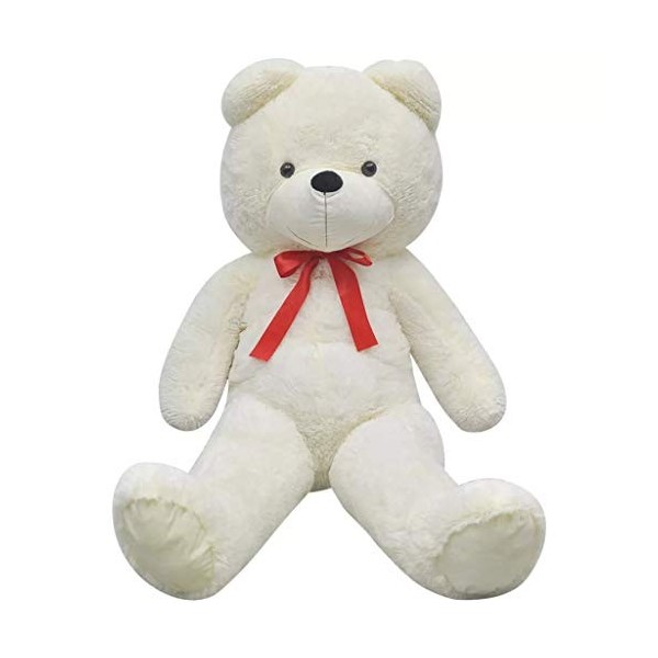Cikonielf Ours géant 200 cm, Ours en peluche blanc, Grand ours doux, cadeau danniversaire de Noël de la Saint-Valentin